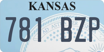 KS license plate 781BZP