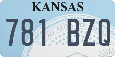 KS license plate 781BZQ