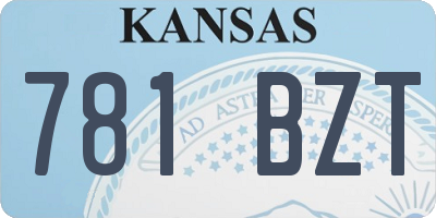 KS license plate 781BZT