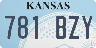 KS license plate 781BZY