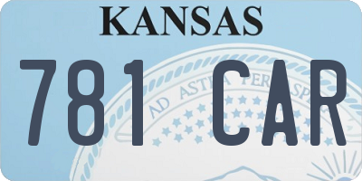 KS license plate 781CAR