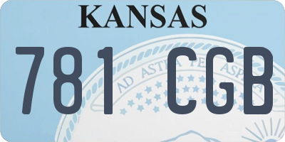 KS license plate 781CGB
