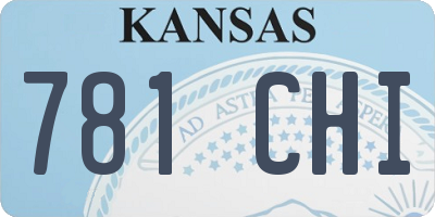KS license plate 781CHI