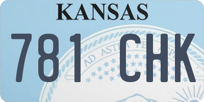 KS license plate 781CHK