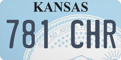 KS license plate 781CHR