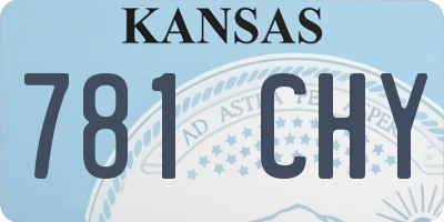 KS license plate 781CHY