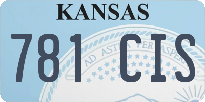 KS license plate 781CIS