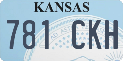 KS license plate 781CKH