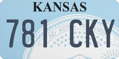 KS license plate 781CKY