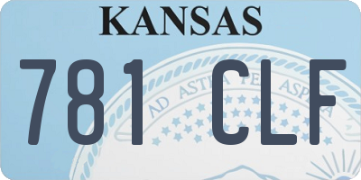 KS license plate 781CLF