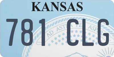 KS license plate 781CLG