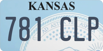 KS license plate 781CLP