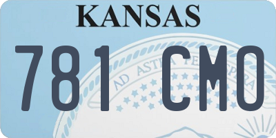 KS license plate 781CMO