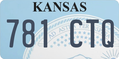 KS license plate 781CTQ