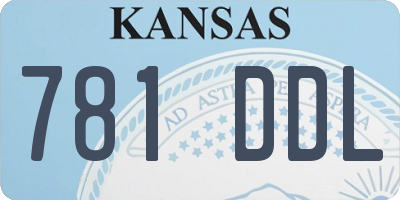 KS license plate 781DDL