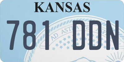 KS license plate 781DDN