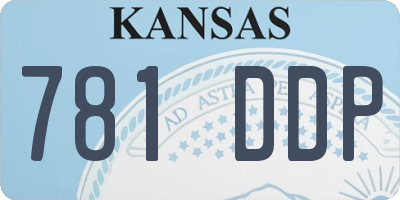 KS license plate 781DDP