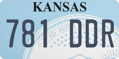 KS license plate 781DDR