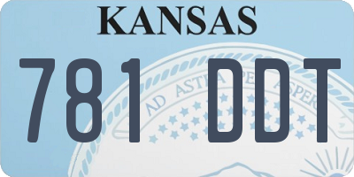 KS license plate 781DDT