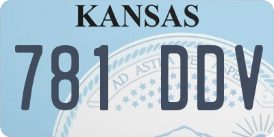 KS license plate 781DDV
