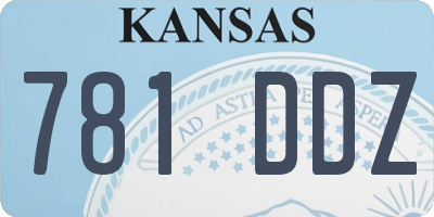 KS license plate 781DDZ