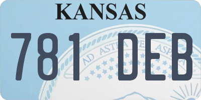 KS license plate 781DEB