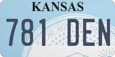 KS license plate 781DEN