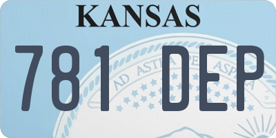 KS license plate 781DEP