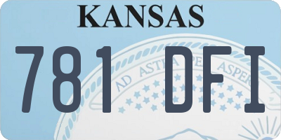 KS license plate 781DFI