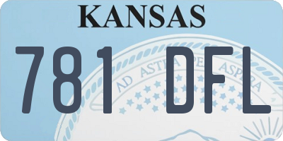 KS license plate 781DFL