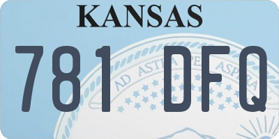KS license plate 781DFQ