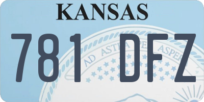 KS license plate 781DFZ