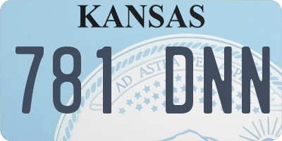KS license plate 781DNN