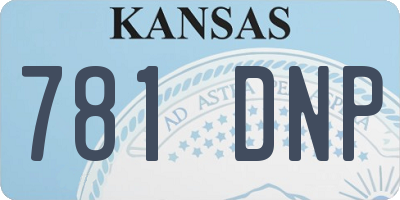 KS license plate 781DNP