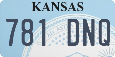 KS license plate 781DNQ