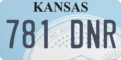 KS license plate 781DNR
