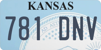 KS license plate 781DNV