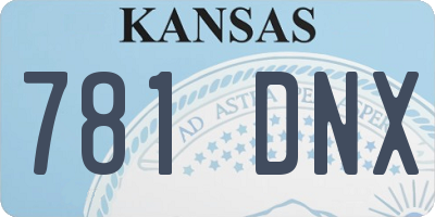 KS license plate 781DNX