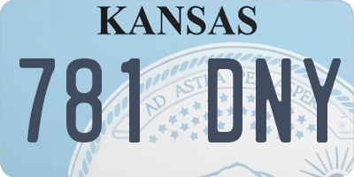 KS license plate 781DNY
