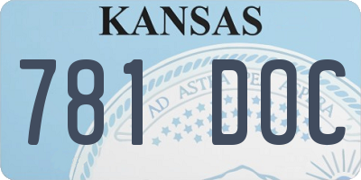 KS license plate 781DOC
