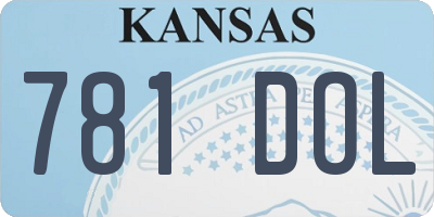 KS license plate 781DOL
