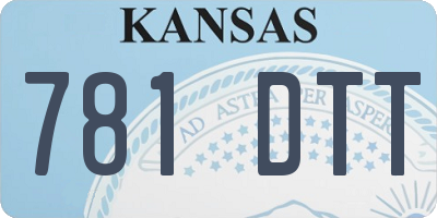 KS license plate 781DTT