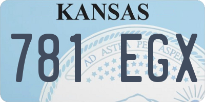 KS license plate 781EGX