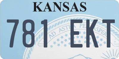 KS license plate 781EKT