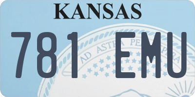 KS license plate 781EMU