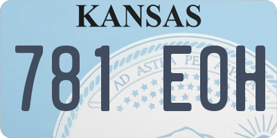 KS license plate 781EOH