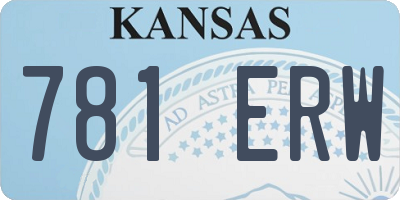 KS license plate 781ERW