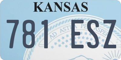 KS license plate 781ESZ