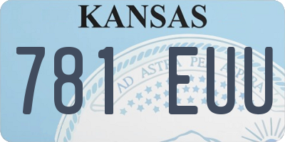 KS license plate 781EUU