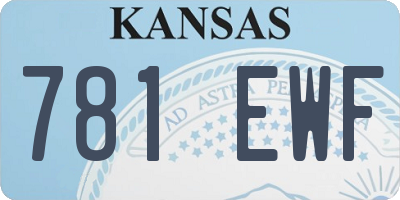 KS license plate 781EWF